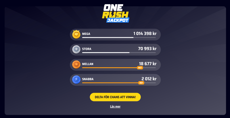 Onerush jackpot