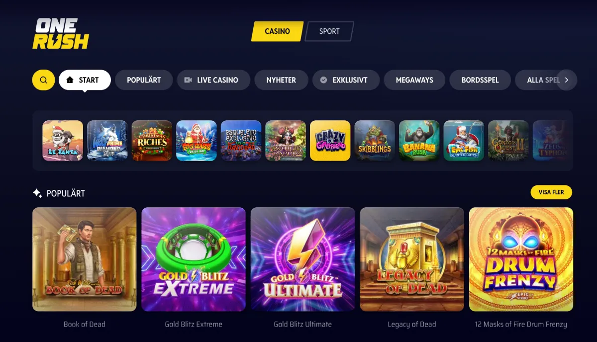 Onerush Casino slots