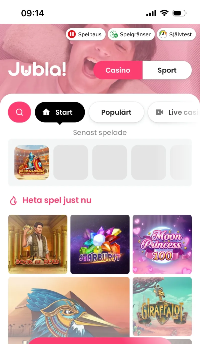 Jubla casino mobil